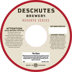 Deschutes Brewery The Abyss January 2016