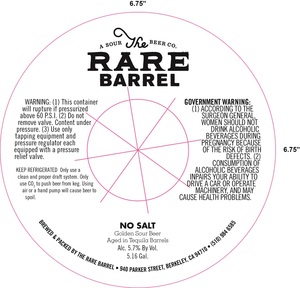 The Rare Barrel No Salt January 2016