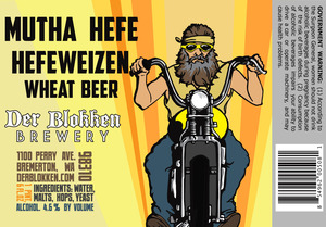 Der Blokken Brewery Mutha Hefe Hefeweizen Wheat Beer
