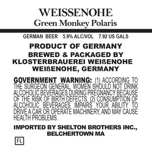Klosterbrauerei Weissenohe Green Monkey Polaris January 2016