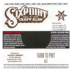Sixpoint Craft Ales Farm To Pint January 2016