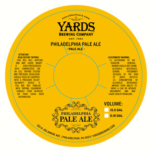 Yards Brewing Company Philadelphia Pale Ale January 2016