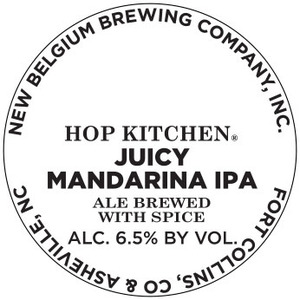 New Belgium Brewing Company, Inc. Hop Kitchen Juicy Mandarina IPA