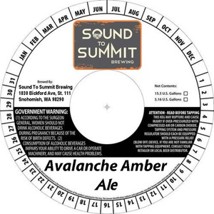 Avalanche Amber Ale January 2016