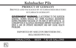 Kulmbacher Brauerei Kulmbacher Pils January 2016
