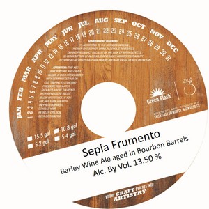 Green Flash Brewing Company Sepia Frumento February 2016