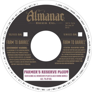 Almanac Beer Co. Farmer's Reserve Pluot