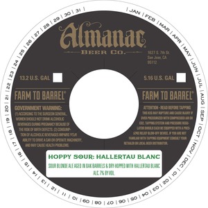 Almanac Beer Co. Hoppy Sour: Hallertau Blanc