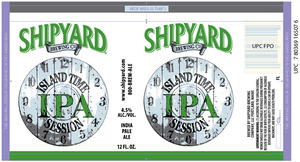 Shipyard Brewing Company Island Time Session IPA January 2016