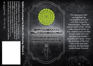 Radium City Brewing Spaceman Blackboard January 2016