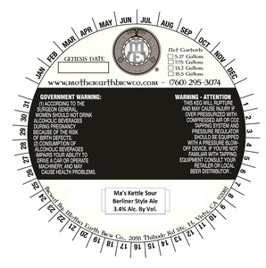 Mother Earth Brew Co Ma's Kettle Sour February 2016