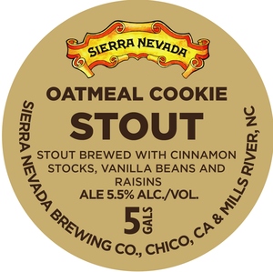 Sierra Nevada Oatmeal Coookie Stout January 2016