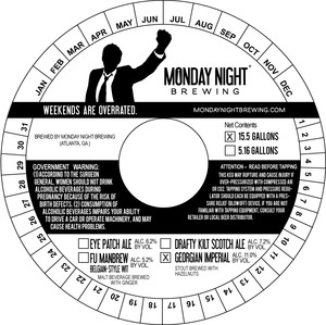 Monday Night Brewing Georgian Imperial January 2016