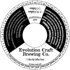 Evolution Craft Brewing Company Rise Up Coffee Stout