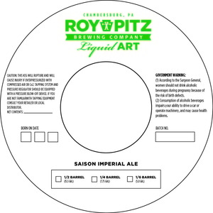 Roy-pitz Brewing Company Saison Imperial Ale