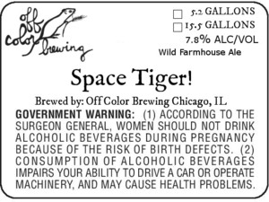 Off Color Brewing Space Tiger!