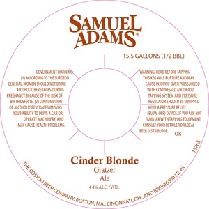 Samuel Adams Cinder Blonde January 2016