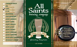 All Saints Brewing Co. 15601 February 2016