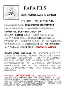 Beavertown Brewery Ltd Papa Pils