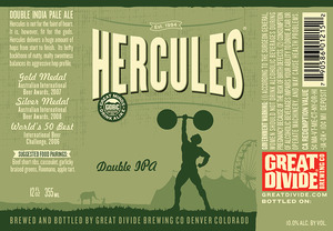 Great Divide Brewing Company Hercules Double IPA February 2016