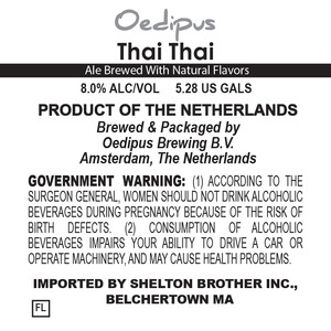 Oedipus Brewing Thai Thai February 2016