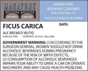 Manayunk Brewing Co. Ficus Carica February 2016