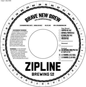 Zipline Brewing Co. I80 Imperial IPA February 2016