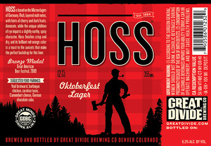 Great Divide Brewing Company Hoss Oktoberfest February 2016