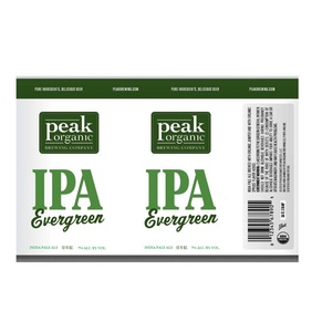 Peak Organic IPA Evergreen February 2016