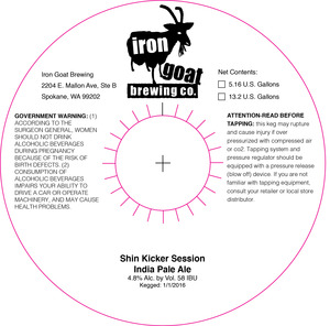 Iron Goat Brewing Shin Kicker Session IPA