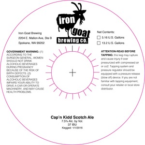 Iron Goat Brewing Cap'n Kidd Scotch Ale