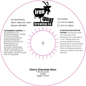 Iron Goat Brewing Cherry Chocolate Stout