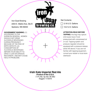 Iron Goat Brewing Irish Kate Imperial Red Ale