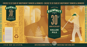 Summit Brewing Company 30th Anniversary Keller Pils