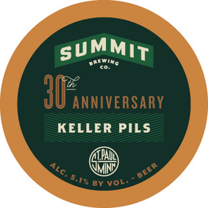 Summit Brewing Company 30th Anniversary Keller Pils