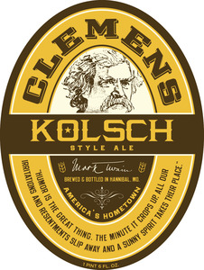 Mark Twain Brewing Company Clemens Kolsch February 2016