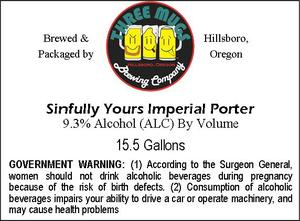Three Mugs Brewing Company Sinfully Yours Imperial Porter February 2016