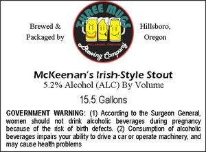 Three Mugs Brewing Company Mckeenan's Irish-style Stout