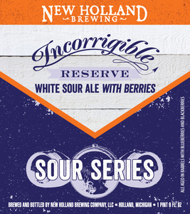 New Holland Brewing Company Incorrigible Reserve March 2016