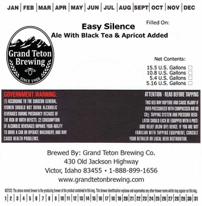 Grand Teton Brewing Easy Silence March 2016