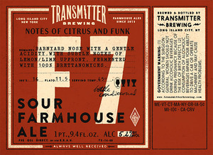 Transmitter Brewing F7 Sour Farmhouse