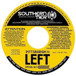 Southern Tier Brewing Company Pittsburgh Style Left