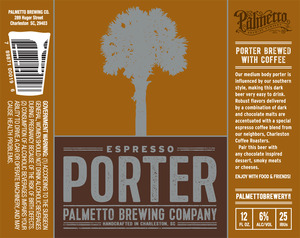 Palmetto Brewing Co Espresso Porter