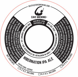 Cave Brewing Company Hibernation IPA