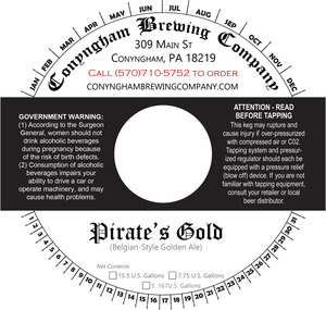 Conyngham Brewing Company Pirate's Gold February 2016