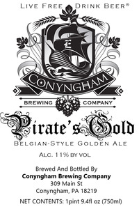Conyngham Brewing Company Pirate's Gold February 2016