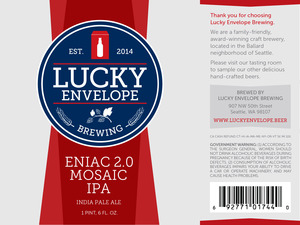Lucky Envelope Brewing February 2016