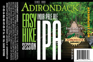 Adirondack Easy Hike Session IPA February 2016