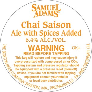 Samuel Adams Chai Saison February 2016