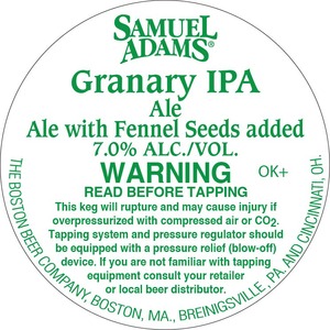 Samuel Adams Granary IPA February 2016